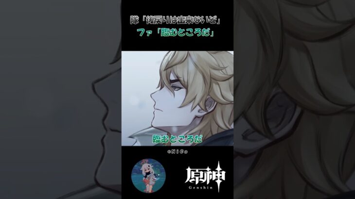【原神】隊｢後戻りは出来ないぞ｣ ファ｢臨むところだ｣ #原神 #原神ショート #shorts #genshinImpact #ファルカ #カピターノ