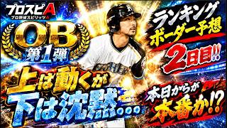 【プロスピA】2026OB第1弾ランキングボーダー予想2日目！！上位帯と下位帯で動きに顕著な差！