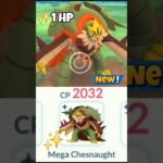 1 HP✨️Mega Chesnaught Destroy Grunt Badly in Pokemon Go