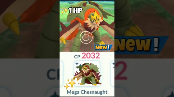 1 HP✨️Mega Chesnaught Destroy Grunt Badly in Pokemon Go