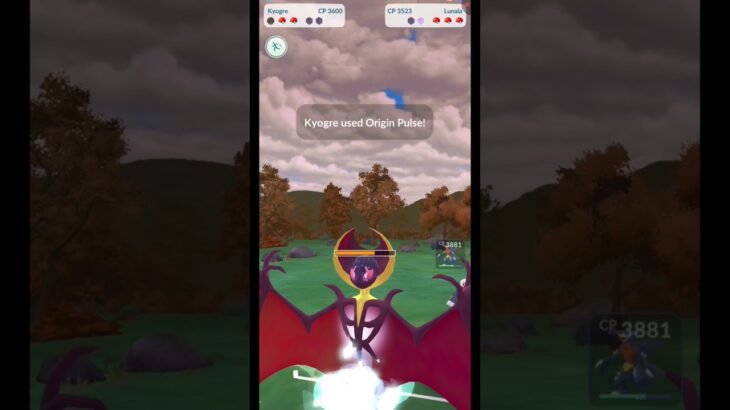 🌙MOON GOT WET💦 [ POKÉMON GO ] #BhaiyaPlays #kyogre #lunala #shinylunala #pokemon #shorts
