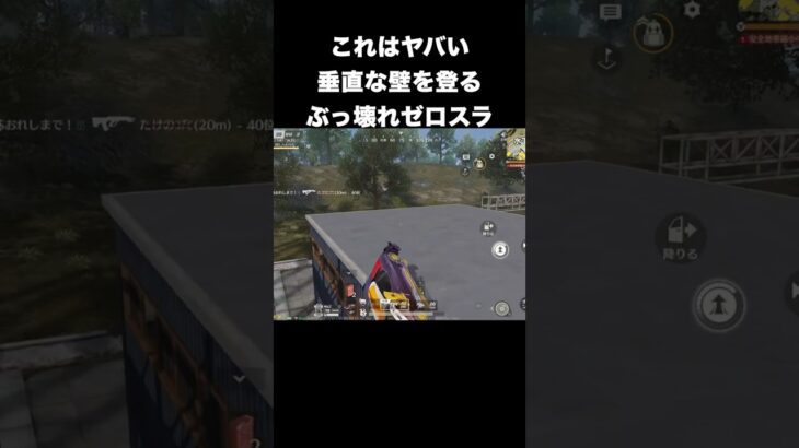 情報量が多いゼロスラの垂直壁登り　#荒野行動