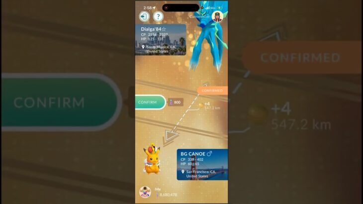 ✨RARE Shiny BACKGROUND Remote Lucky Trade in Pokemon Go And THIS Is How It Went…✨ #shorts #pokemon