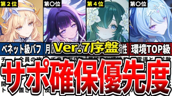 【原神】Ver7序盤！最強サポーターランキングTOP10！引くべきキャラの強みや将来性を徹底解説！