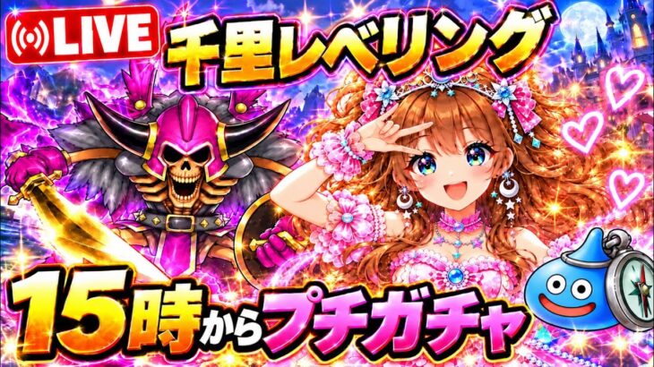 【ドラクエウォーク LIVE】11時開始🔥千里レベリングで爆速経験値稼ぎ！！15時からプチガチャ開催【DQウォーク】
